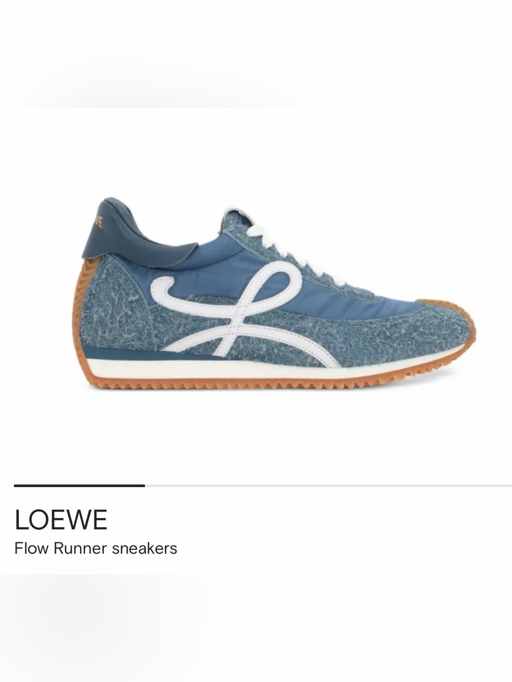 Loewe Blue Flow Runner Sneakers with White Logo